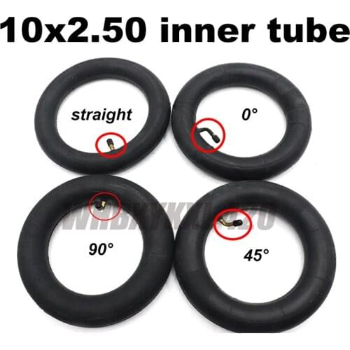 10x2.50 inch electric scooter accessories multi-angle inner tube durable pneumatic thicken wheels 10 inch inner tube