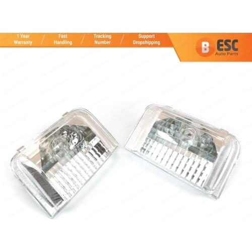 ESC Auto Parts ESP907 2 Pcs Side Door Wing Mirror Indicator Lamp White Lens R+L 71748253, 71748252 for Fiat Peugeot Citroen MK3