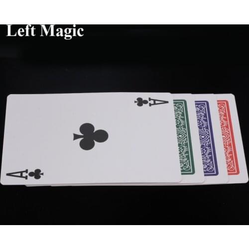Four-Color Big Card Change Magic Tricks A Change To White Card Magic Stage Magic Close Up Classic Magic Gimmick Magician Toys
