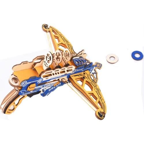 DIY 3D Wooden Laser Enigma Assembly Racing Gun Arc Ice Weapon Toys for Children Children of the Child For Christmas Gift P105