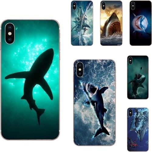 For Samsung Galaxy S3 S4 S5 Mini S6 S7 S8 Edge Plus S9 S10 S20 Plus Pattern TPU Soft Phone Cover Case Shark