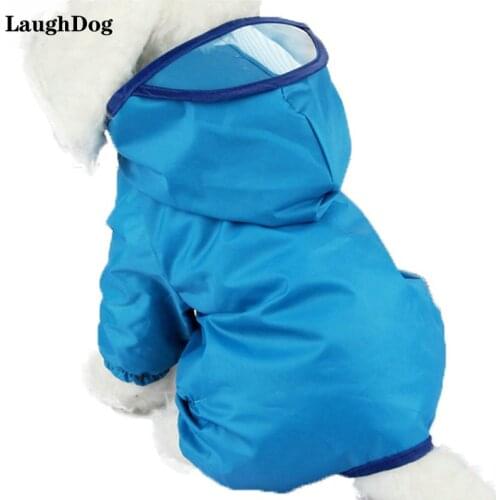 Dog Raincoat Waterproof Hooded Transparent Brim Pet Rain Jacket Overalls For Small Dogs Clothes Chihuahua Bulldog Pet Supplies