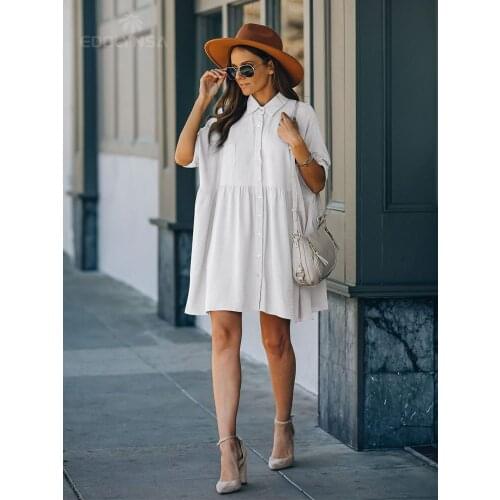 Однотонные летние платья EDOLYNSA China At AliExpress