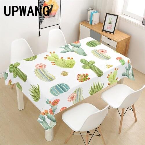 Cactus Plant Tablecloth 3D Printed Table Cover Rectangular Tablecloth Wedding Birthday Party Kitchen Home Decor