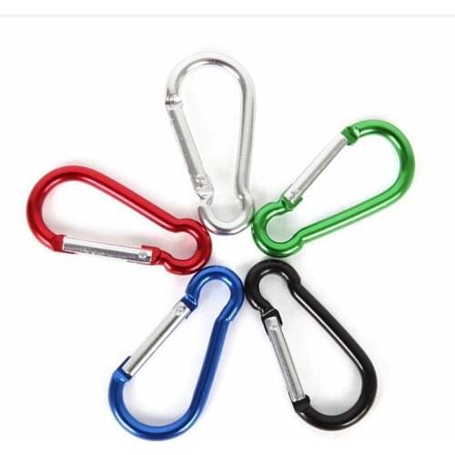 5pcs/lot Stainless Steel Spring Carabiner Snap Hook Keychain Quick Link Lock Buckle Spring Clips Hook Buckle Portable