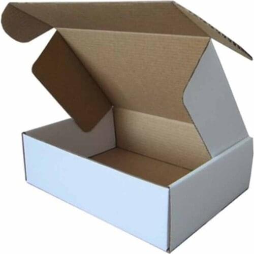 10pc Gift Box Large White Paper Brown Cardboard Jewelry Packaging Box For Shipping Corrugated Box Thickened Paper Postal Box