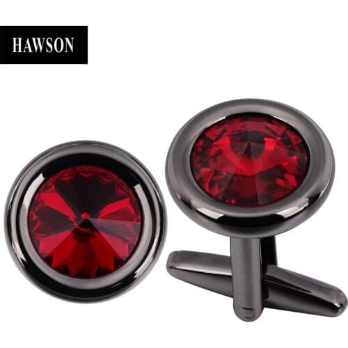 HAWSON Crystal Cufflinks Tuxedo Shirt Cuff Links for Men Unique Cufflinks Best Mens Jewelry