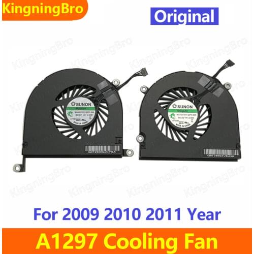 Left + Right New Original Laptops Fan CPU Cooler For Macbook Pro 17" A1297 Cooling Fan 2009 2010 2011 Years