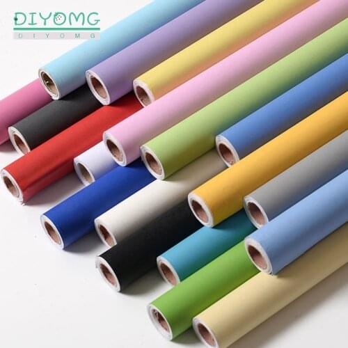 Wallpaper for Bedroom Wall Thick Solid Color PVC Self-adhesive Waterproof Wall Sticker Furnation Renovation Wallpaper Decor Film