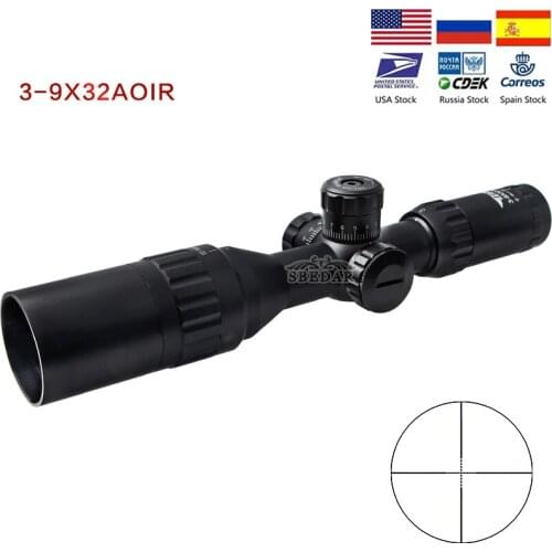 3-9x32 EG Hunting Scope Red /Green Dot Illuminated Sight Tactical Sniper Scopes w/22mm For Air Gun