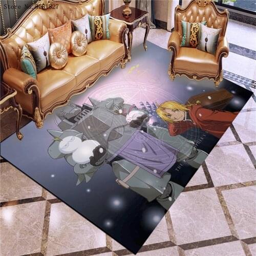 Fullmetal Alchemist Carpet 3D Print Cartoon Rug Japan Anime Floor Carpet Kitchen Doorway Baby Play Mat Home Rectangle Carpet
