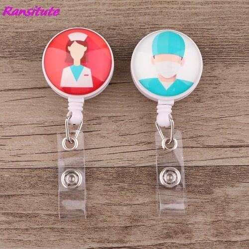 R2065 1pcs High Quantity Hot Medical Themed Badge Reel Clip Doctor Nurse Exquisite IC Card Badge Holder Hospital Supplies