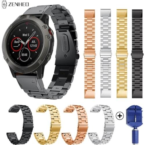 20/22/26mm Stainless Steel Watchband For Garmin Fenix 5 5S 5X Plus Quick Release Bracelet Strap For Garmin Fenix 3/3 HR