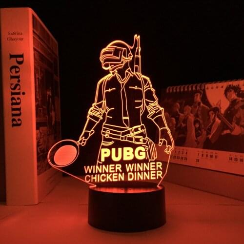 PLAYERUNKNOWN’S BATTLEGROUNDS 3D World Hot FPS Game Lamp PUBG 7 Colour Change LED Light Childrens Night Light Birthday Gift
