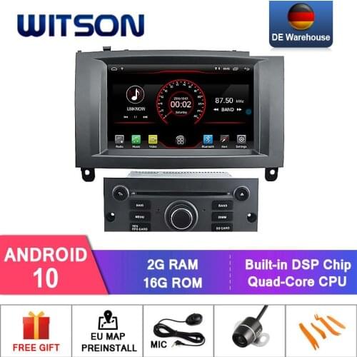 WITSON Android 10 CAR STEREO GPS For PEUGEOT 407 car dvd player 1080P HD Mirror Link/TPMS/DVR/OBD/4G modem support