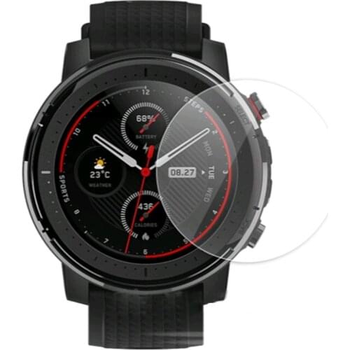 Tempered Glass For Xiaomi Huami AMAZFIT Stratos 3 Stratos3 Smartwatch Protective 9H 2.5D HD Scratch Proof Screen Protector Film