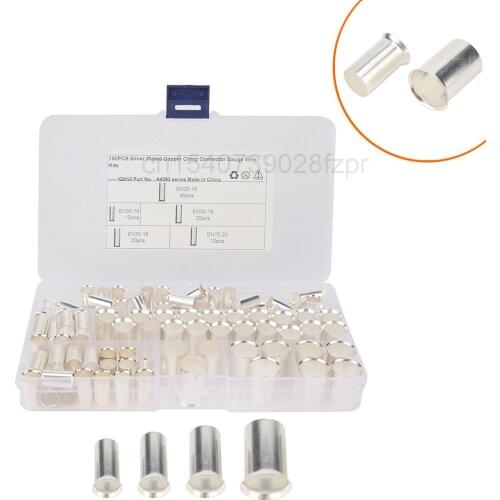 100 Boxes of 4 Specifications - En Tubular Bare End Cold Pressed Tubular Terminal Blocks