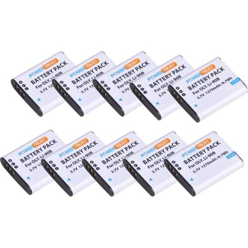 10x LI-90B 1270mAh LI 90B LI90B LI-92B Battery For Olympus Tough TG-5 TG-Tracker SH-1 SH-2 SP-100 IHS Tough TG-1 iHS TG-2 iHS