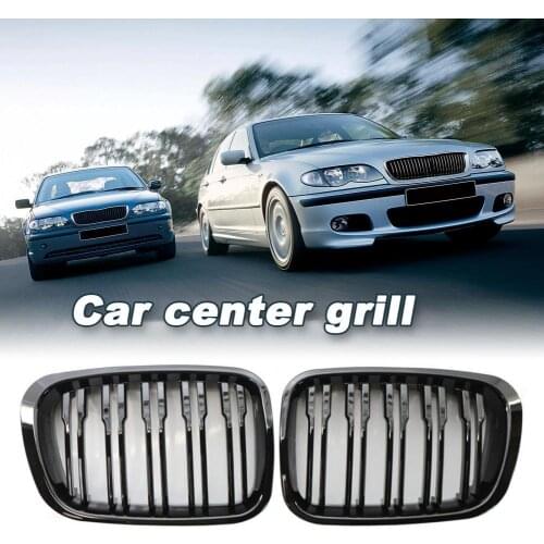 Lightweight 2Pcs Useful Dual Line Front Bumper Grille 51138208489 51138208490 ABS Bumper Grille Professional