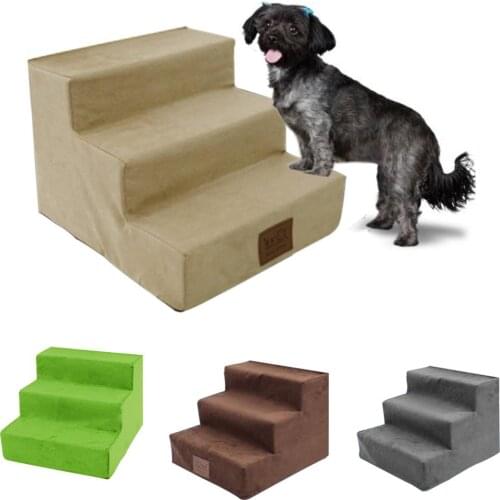3Layers Pet Dog Stairs Steps Indoor Dog House Stairs Ramp Ladder Portable Cat Climbing Ladder for Small Dog Cat Pet 30*38*40cm