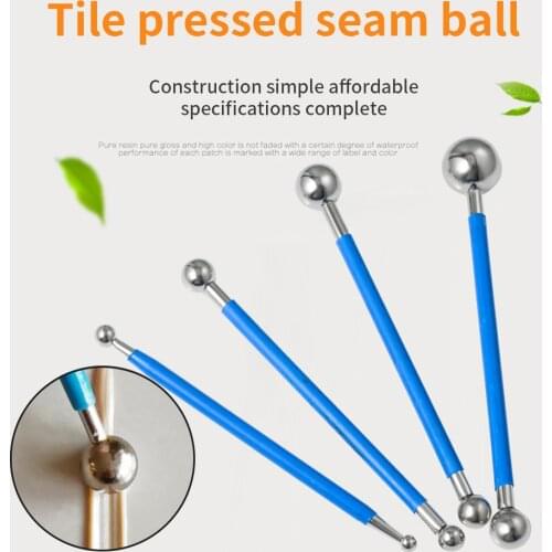 4pcs/Set Double Steel Pressed Ball Tile Grout Repairing Stick Ceramic Floor Grout Glue Gap Scraping Construction Tools