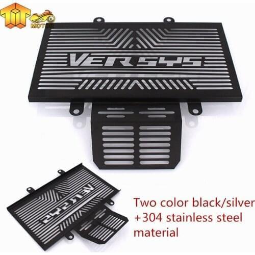 Black for Kawasaki VERSYS 300 Motorcycle Radiator Guard Stainless Steel Grille Protector Bezel Cover For Versys X300 X-250