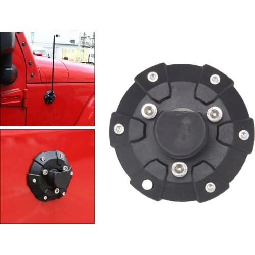 Black Antenna Aerial Base Cover Decor for Wrangler TJ JK JL JT 1997-2020