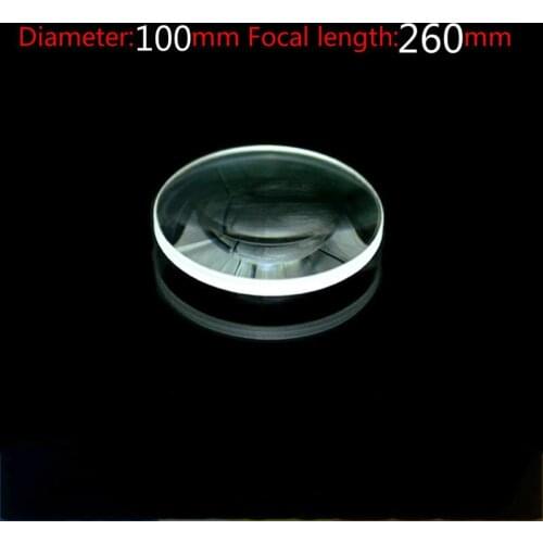 Diameter 100mm Focal Length 260mm Optical Double Convex Lens Factory Custom Optical Glass Prism and Lens