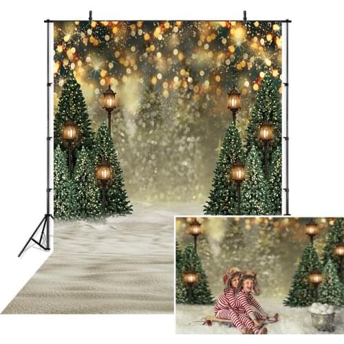 Winter Snow Photography Background Christmas New Year Snowflake Backdrop Wood Fireplace Glitter Kids Portrait Photo Studio Props