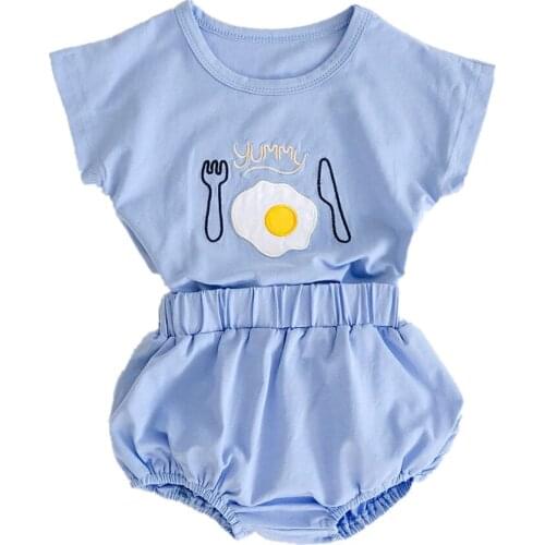 Summer Unisex Cute Baby T-shirt+Shorts Baby Girl&BoyTwo-piece Clothing Set 3 6 9 12 18 24 Month Toddler Infant Clothes OBS214803