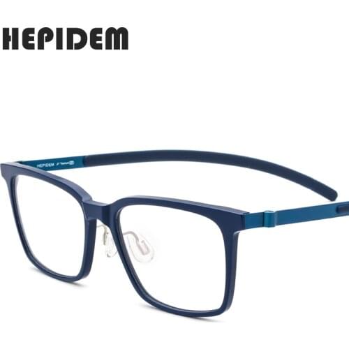 Acetate B Titanium Glasses Frame Women Ultralight Prescription Eyeglasses Men Myopia Optical Screwless Eyewear