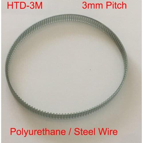 HTD 3M 324 333 336 108 111 112 Tooth 10mm 12mm 15mm 18mm Width 3mm Pitch Polyurethane Steel Wire Cogged Synchronous Timing Belt