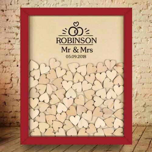 Personalized Wedding Guestbook Alternatives Drop Heart Box,Custom Mr Mrs Decal Wedding Guest Book,Rustic Bridal Shower Guestbook