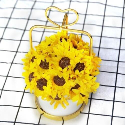 30pcs/lot Artificia Paper Sunflower Flower Bouquet Handmade For Wedding Decoration DIY Wreath Scrapbooking Craft Fake Flowers