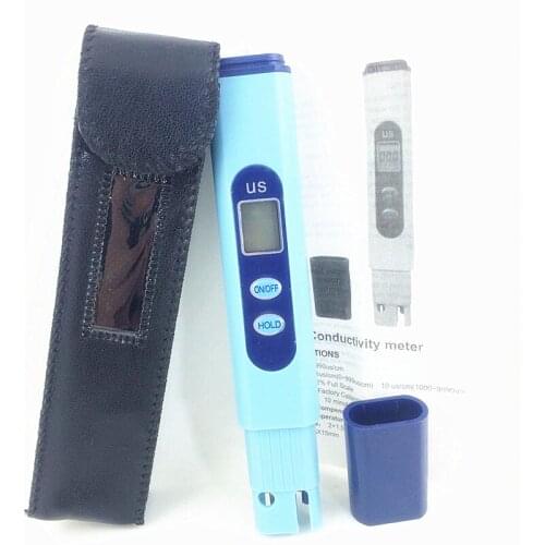 2PCS Digital Hydroponics EC Conductivity Meter Water Quality Tester Water Hardness Tester Conductivity Tester Pool SPA Aquarium