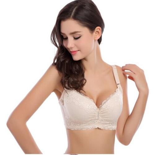 2017 hot! 3/4 cup lace push up bra summer style large size sexy women underwear thin section cup C cup D cup E bra for women