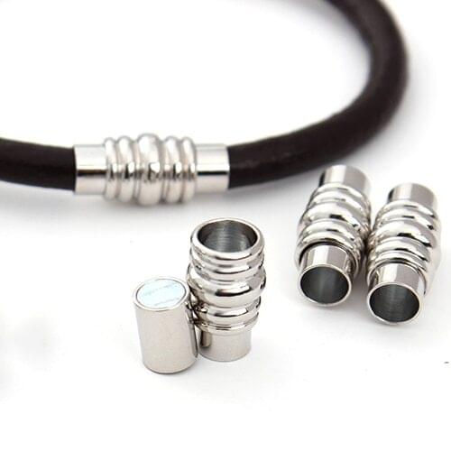 20pcs/lot 6mm Rhodium Color Cylinder Stronger Magnetic Clasps For Jewelry Connectors Diy Making Accessories Findings