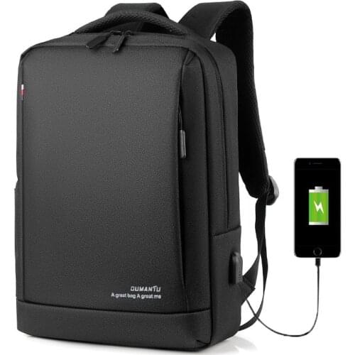 Men Business Backpack Travel Multifunction USB Charging 15.6 Inch Laptop Bag for Teenage Male Waterproof 4 Colors