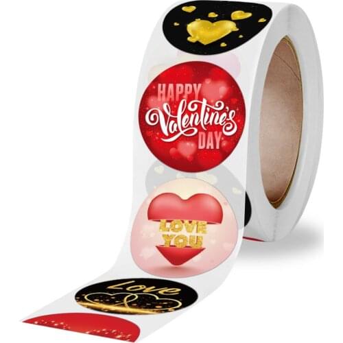 500 Pieces Valentines Day Stickers Assorted Styles Self-Adhesive Love Decorative Stickers for Valentines Day or Wedding Decor