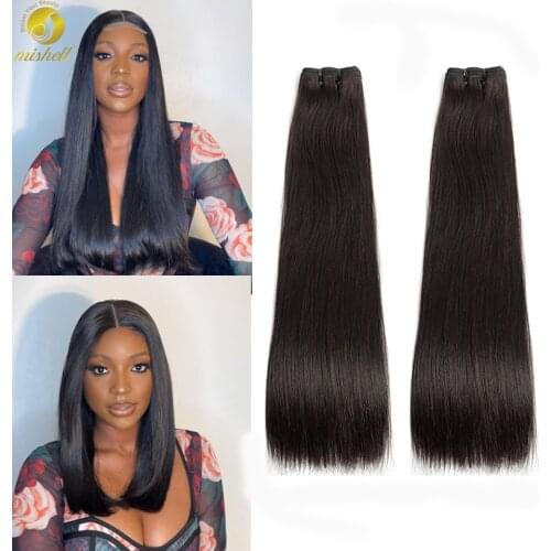 12A Grade Mishell Hair Bone Straight Raw Virgin Human Hair Bundle Unproccessed Human Remy Hair Weave Wavy Double Drown Bundles