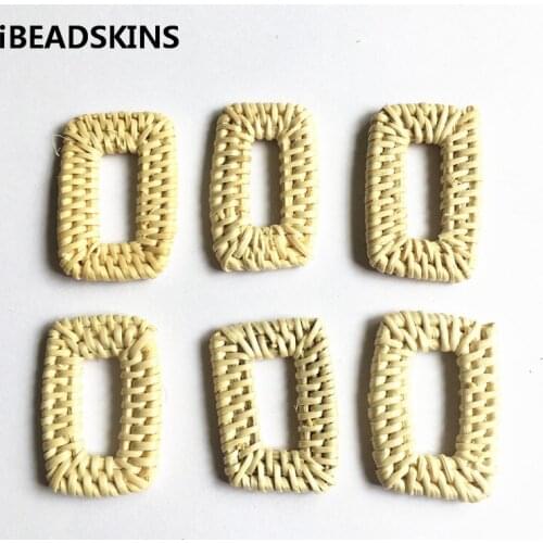 New arrival! 20pcs/lot 42x27mm or so Rattan Rectangle-shape charm beads for Jewelry DIY (Design as shown)