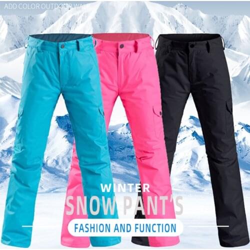Autumn Winter Outdoor Sports Skiing Trousers Women Thermal Waterproof Windproof Sport Pants Trekking Climbing Camping Trousers
