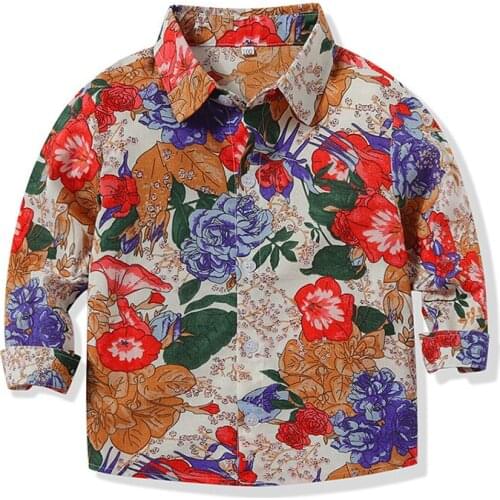 Autumn Toddler Boys Girls Long Sleeve Shirts Kids Fashion Printed Shirts Tops Children Clothes Casual Shirts for Teenage Girls