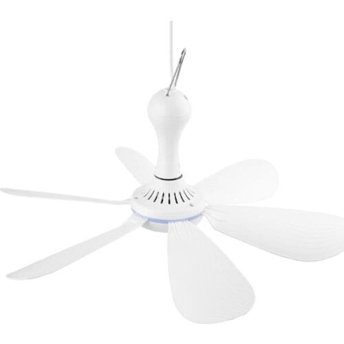 HA-Life 6 Leaves USB Ceiling Fan Air Cooler Hanging Tent Fans For Camping Bed Dormitory Emergency Camping USB Ceiling Fan 2021