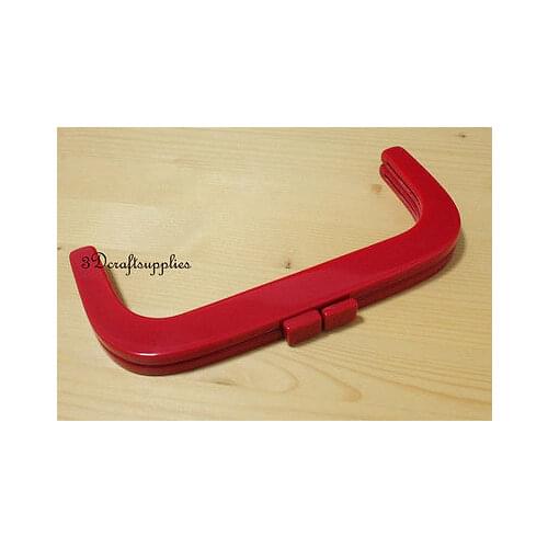 Purse frame 10 inch x 4 1/2 inch ( 25.5 cm x 11.5 cm ) red Acrylic Resin K30