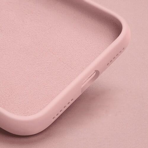 Luxury Liquid Silicone Case For iPhone 12 11 Pro Max XS XR X 6 S 6S 7 8 Plus Original Phone Back Cover Black Red Pink Soft Shell