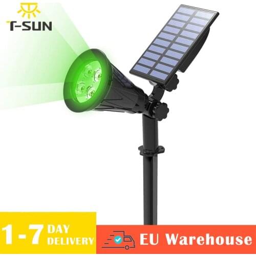 T-SUNRISE Green Led Solar Lights Spotlight Lamp Lighting Wall Light outdoor led solar lights waterproof solar garden lamp sensor