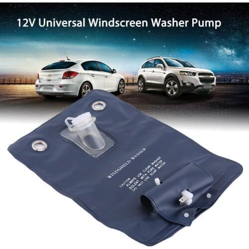 12V Universal Windshield Washer Pump Bag Kit With Jet Button Switch For Classic Cars Windshield Cleaning Pump SI-A0196