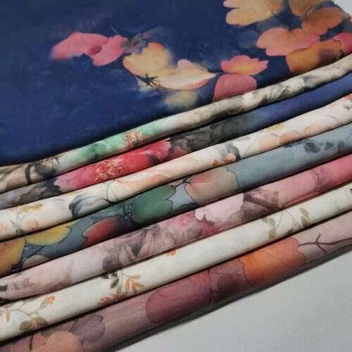 On Sale 50D Cosplay Dress Chiffon Fabric Scarf Skirt Hijab Summer Soft Ribbon Material