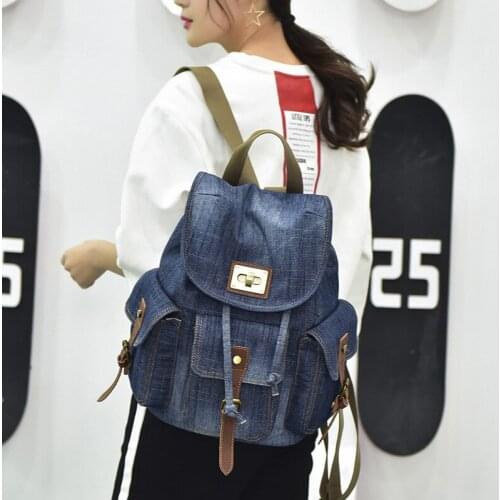 Weixier Women's Denim Backpacks